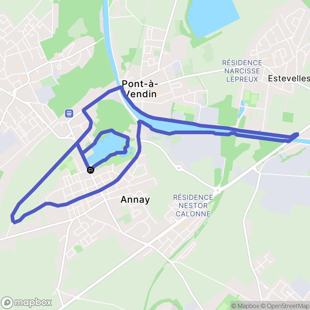 Annay : carte du parcours de randonnée - France
