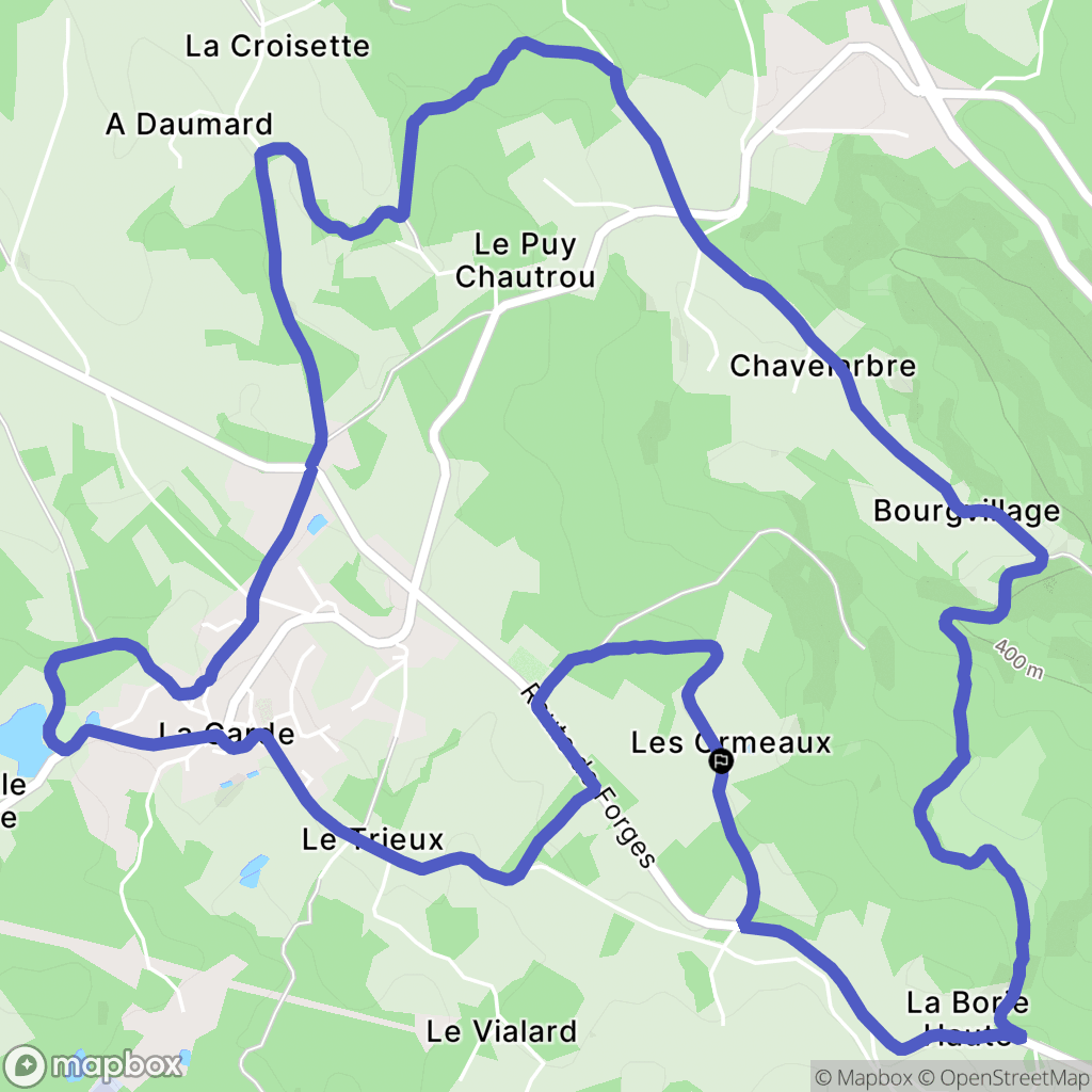 Lagarde-Marc-la-Tour : carte du parcours de randonnée - France