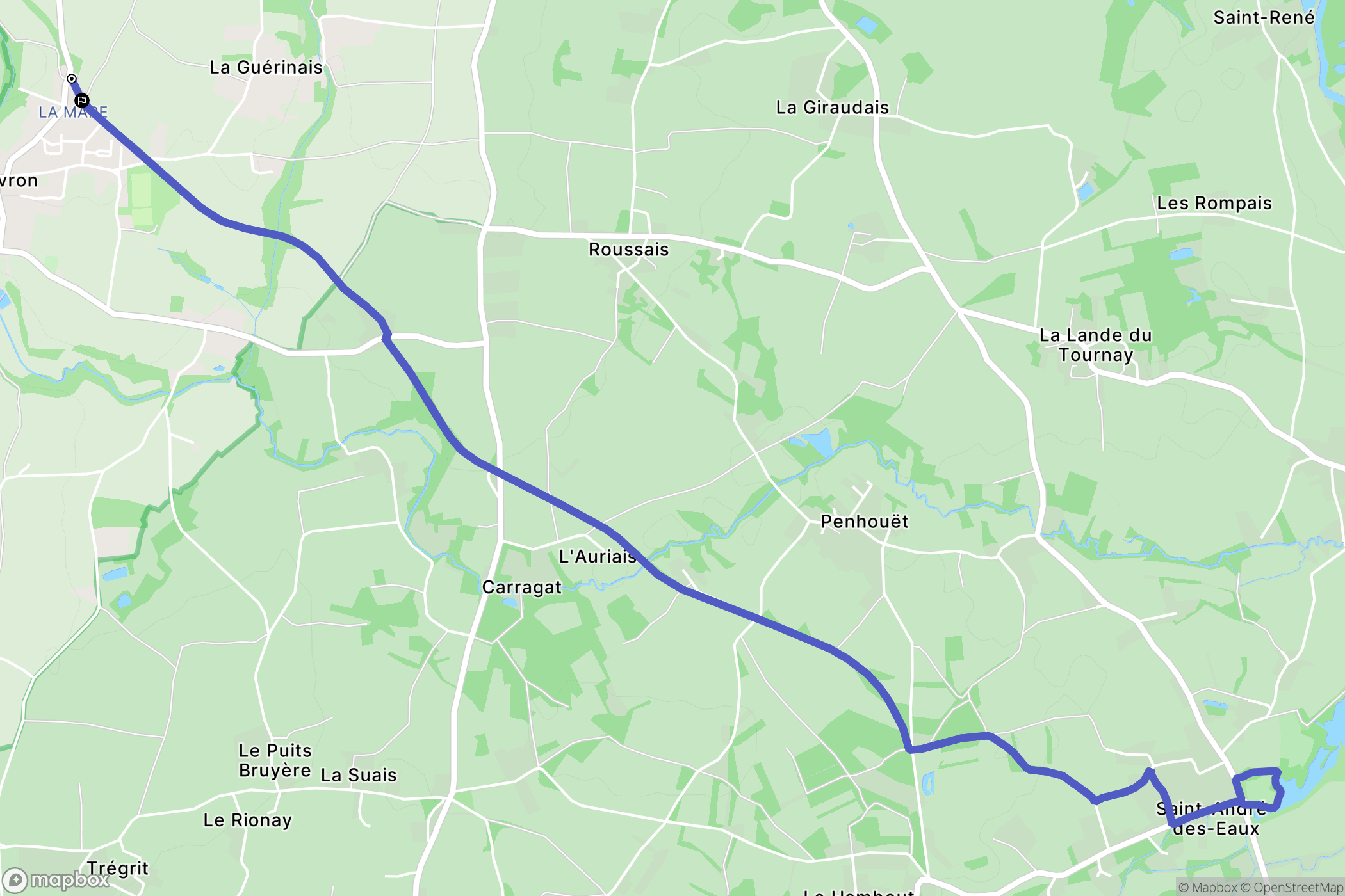Trévron : carte du parcours de randonnée - France