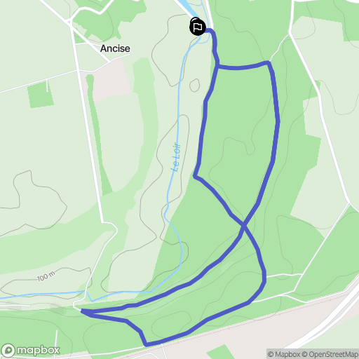 Cloyes-les-Trois-Rivières : carte du parcours de randonnée - France