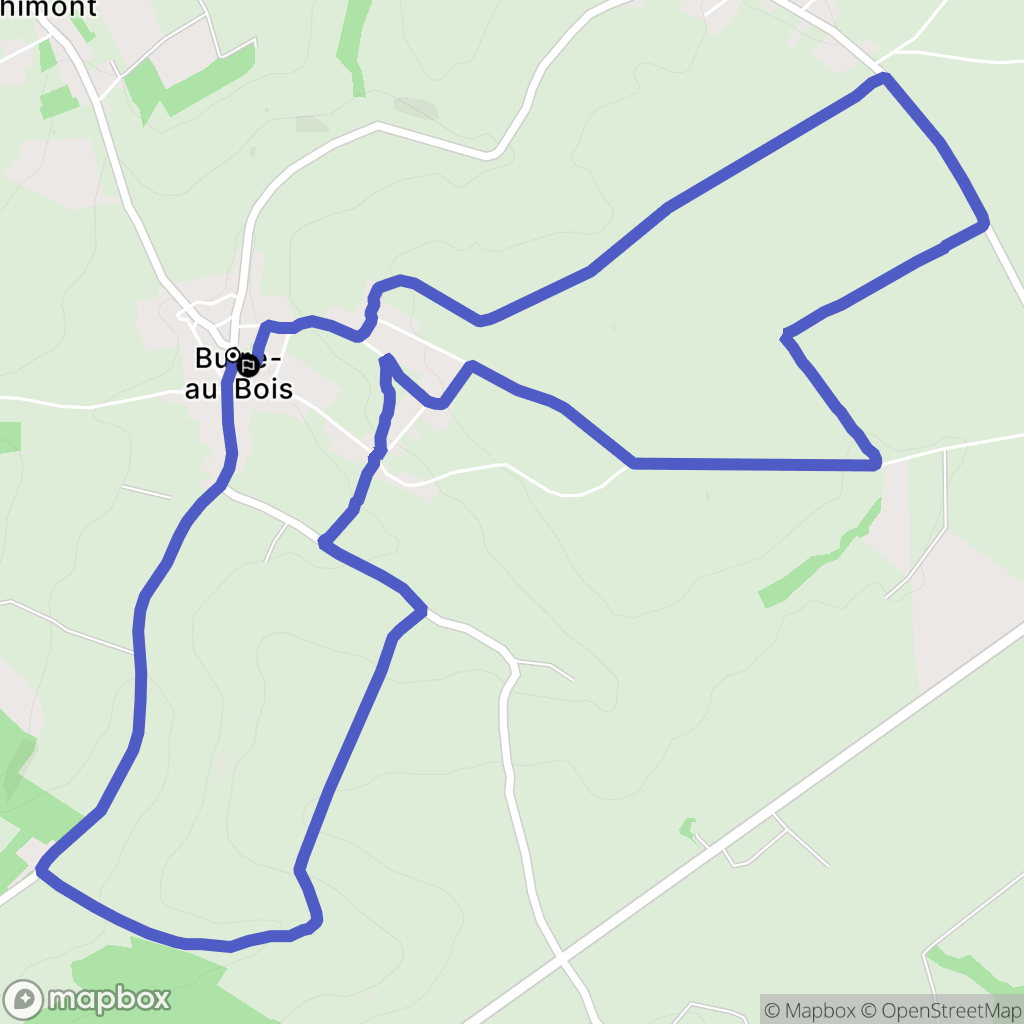 Buire-au-Bois : carte du parcours de randonnée - France