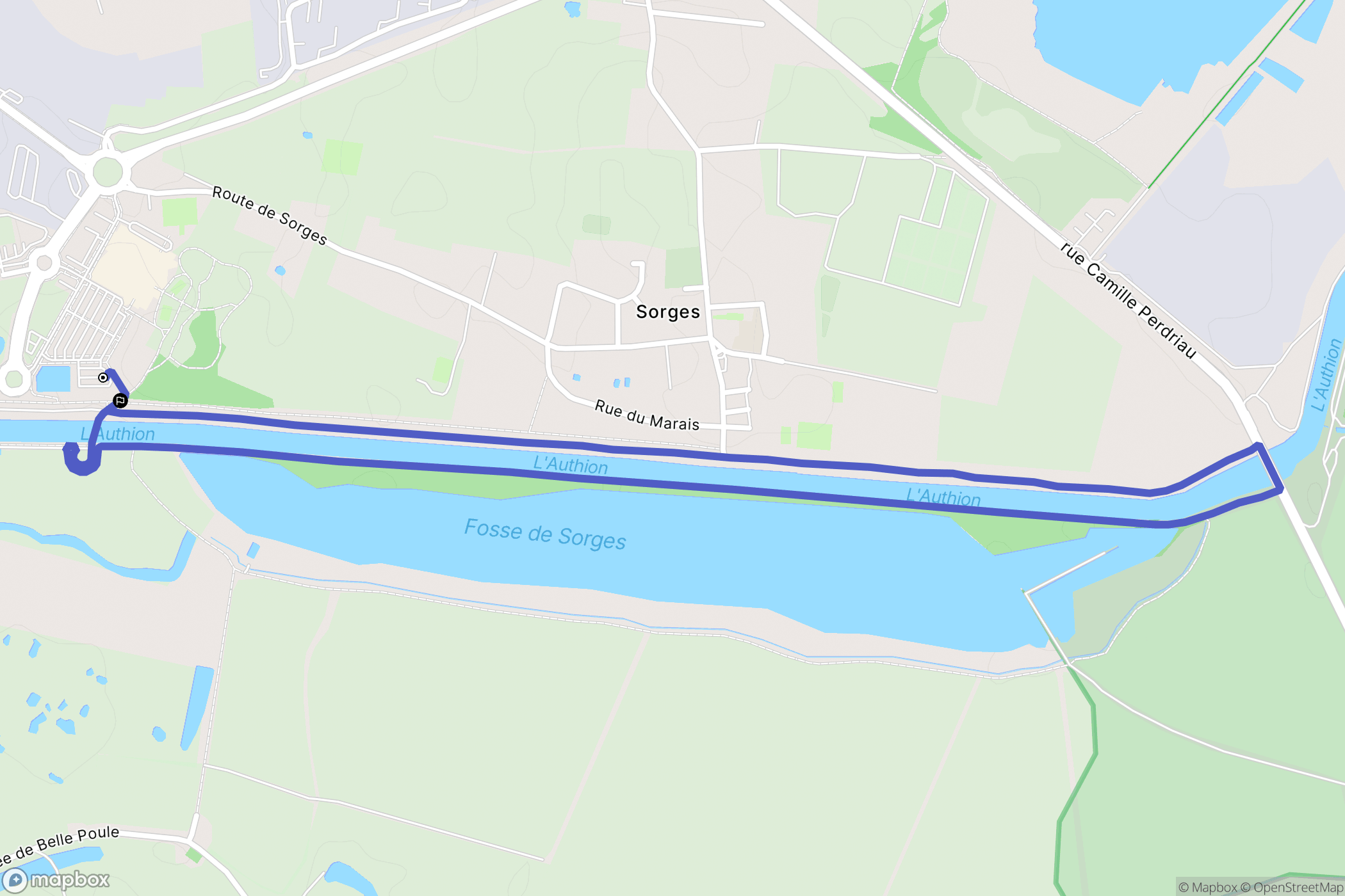 Les Ponts-de-Cé : carte du parcours de randonnée - France