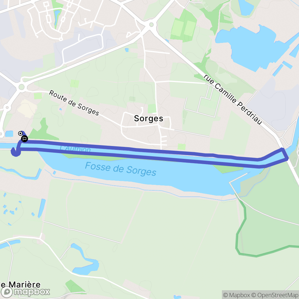 Les Ponts-de-Cé : carte du parcours de randonnée - France