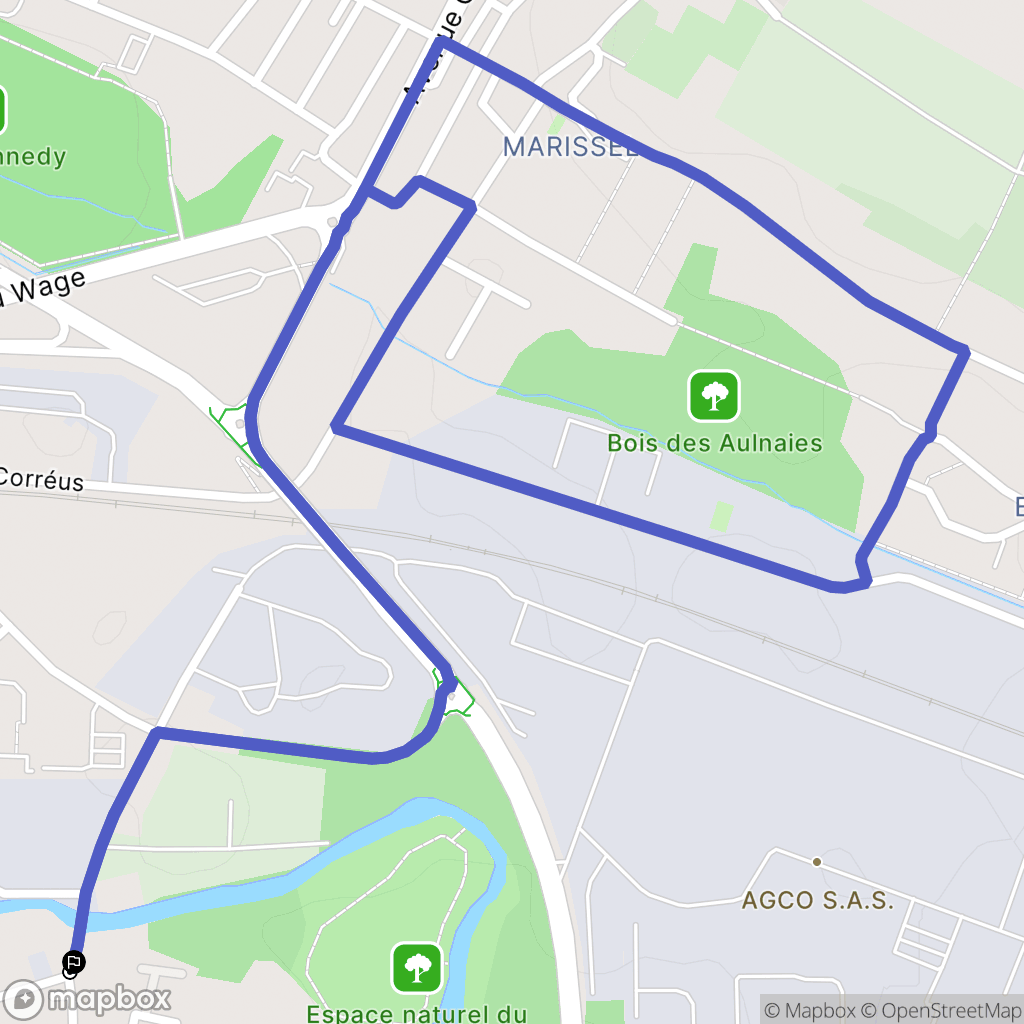 Beauvais : carte du parcours de randonnée - France