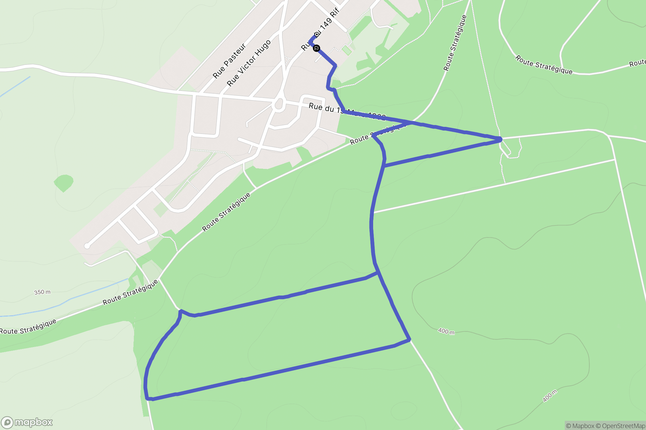 Morfontaine : carte du parcours de randonnée - France
