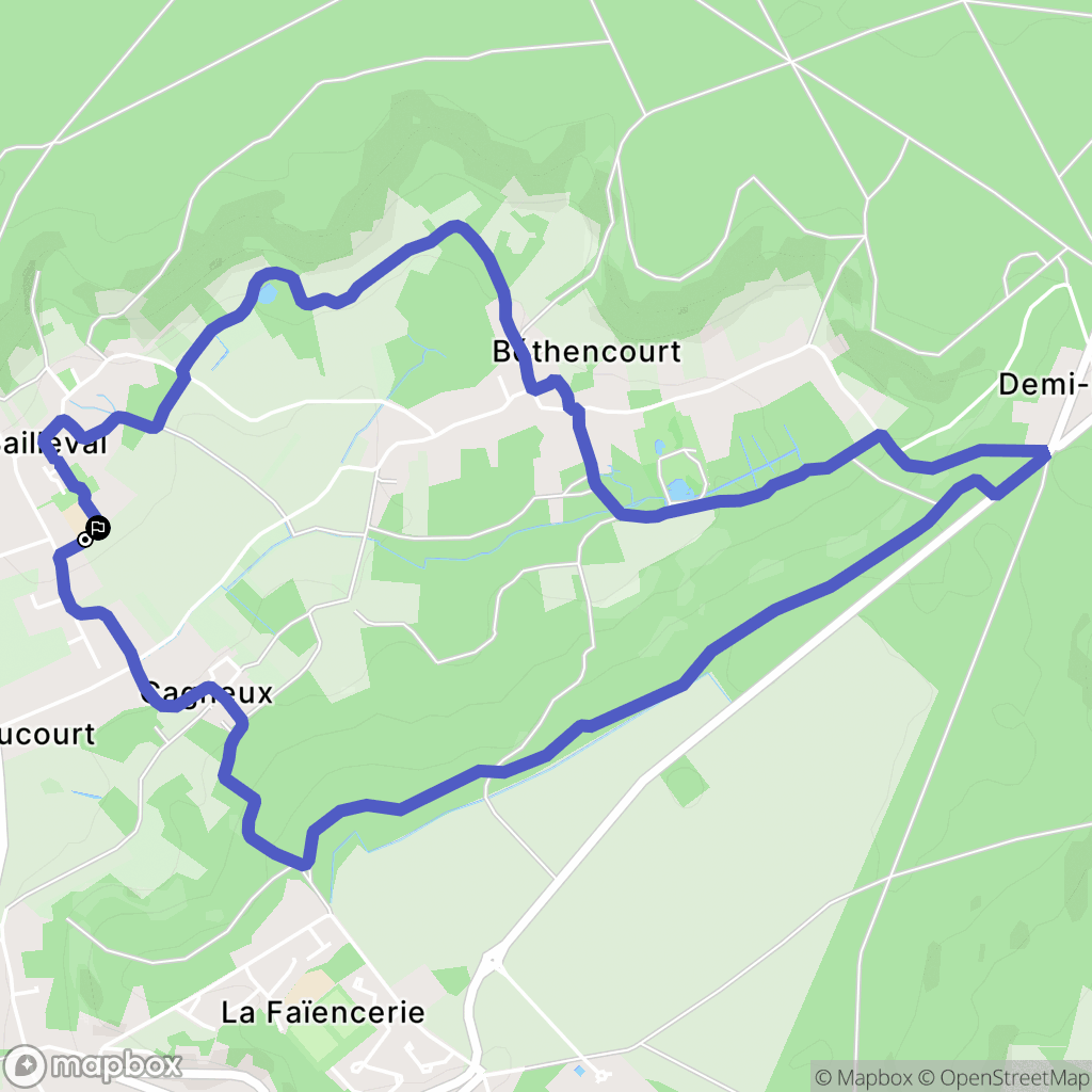 Bailleval : carte du parcours de randonnée - France