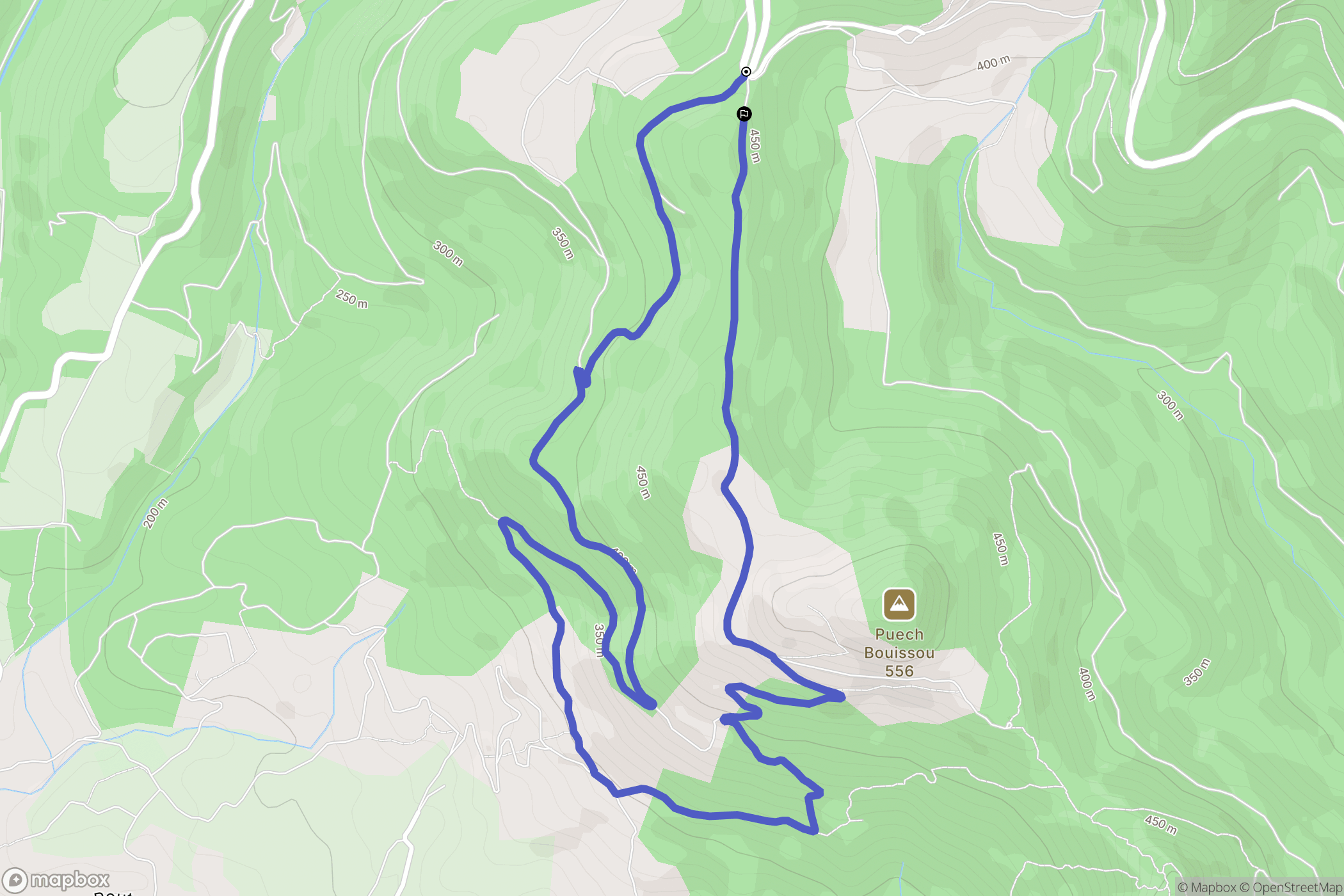 Saint-Saturnin-de-Lucian : carte du parcours de randonnée - France
