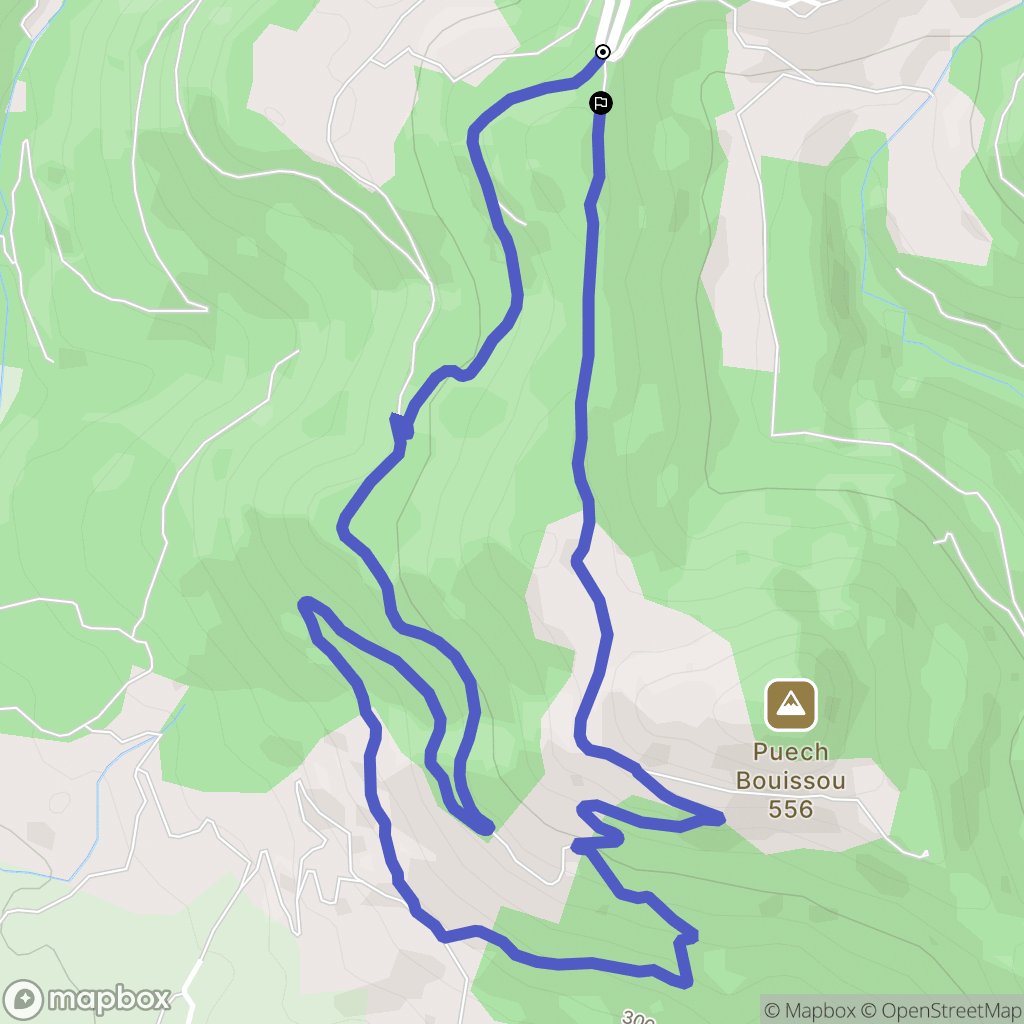 Saint-Saturnin-de-Lucian : carte du parcours de randonnée - France