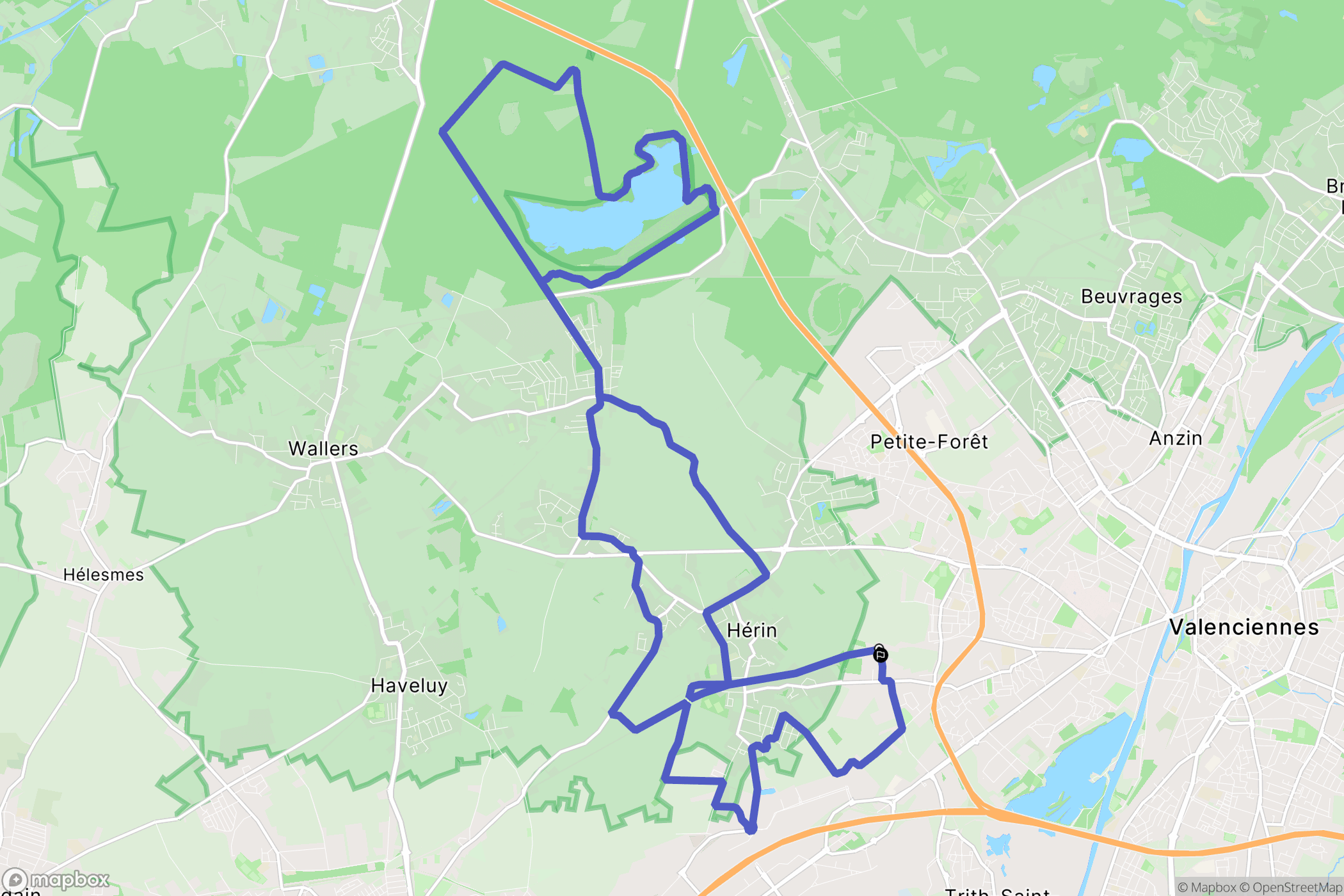 La Sentinelle : carte du parcours de randonnée - France