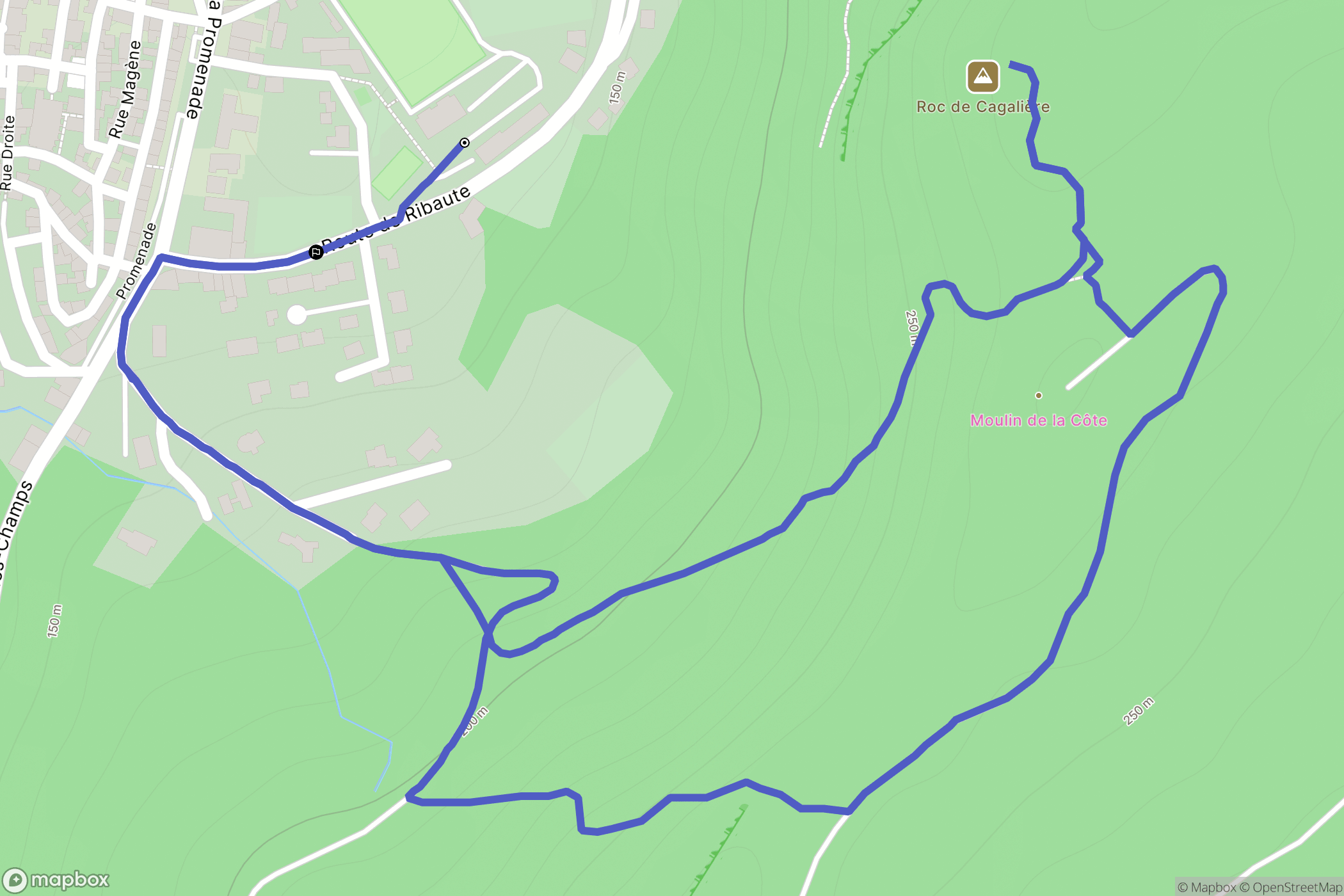 Lagrasse : carte du parcours de randonnée - France