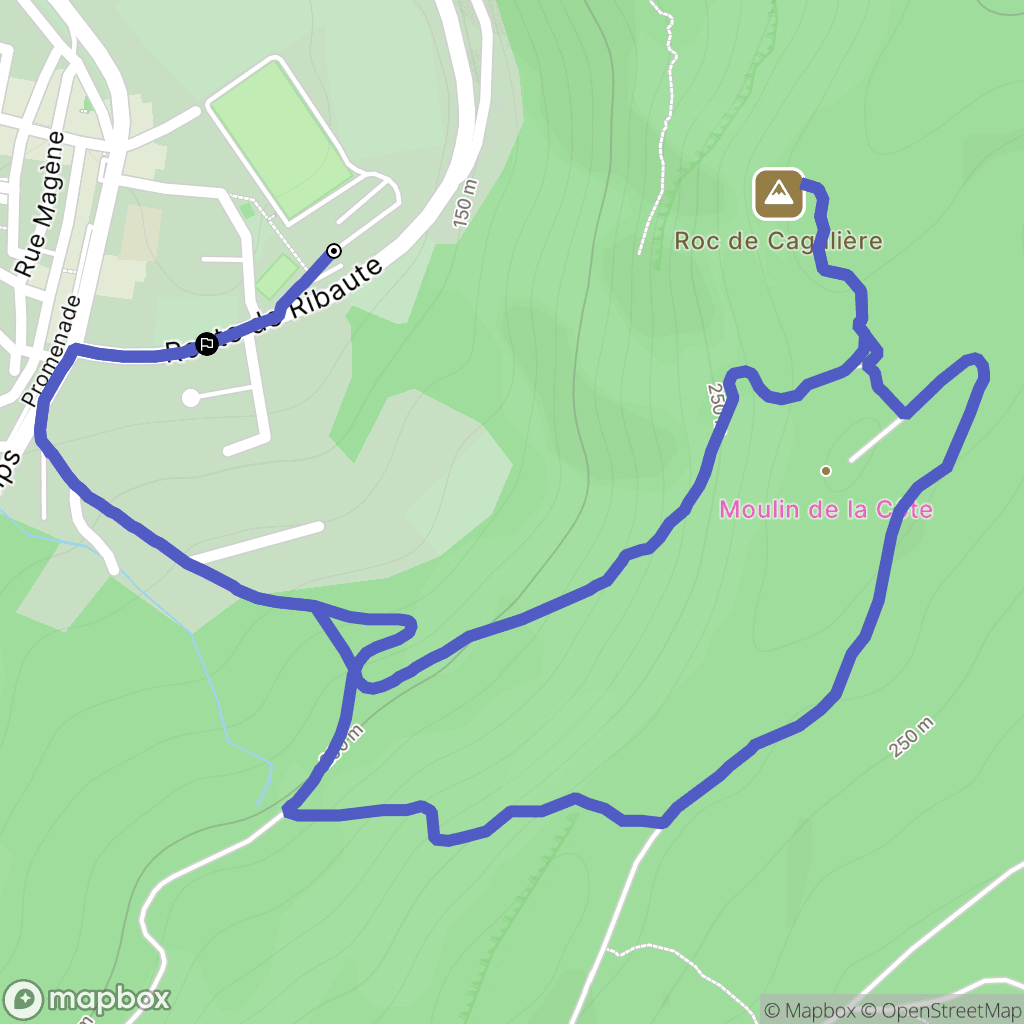 Lagrasse : carte du parcours de randonnée - France