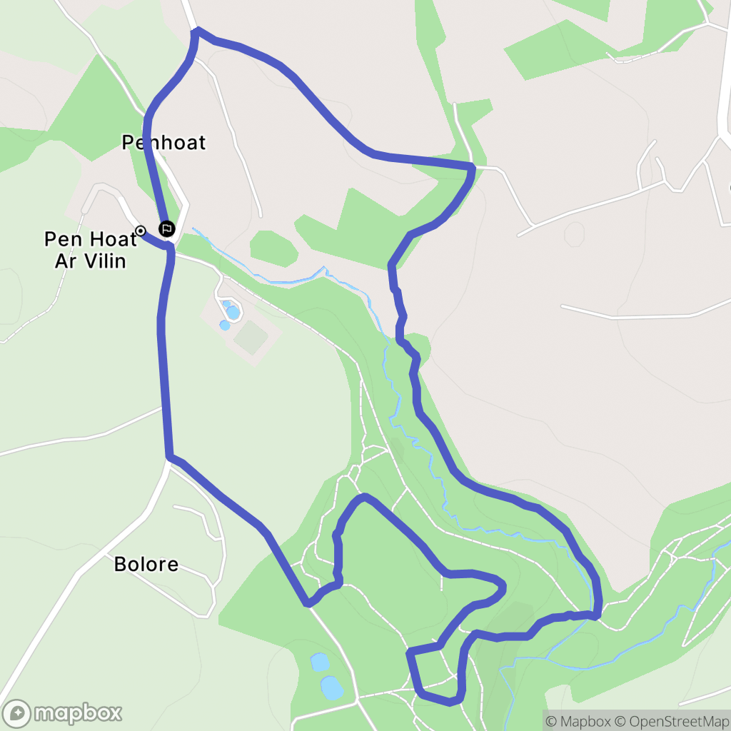 Plouédern : carte du parcours de randonnée - France