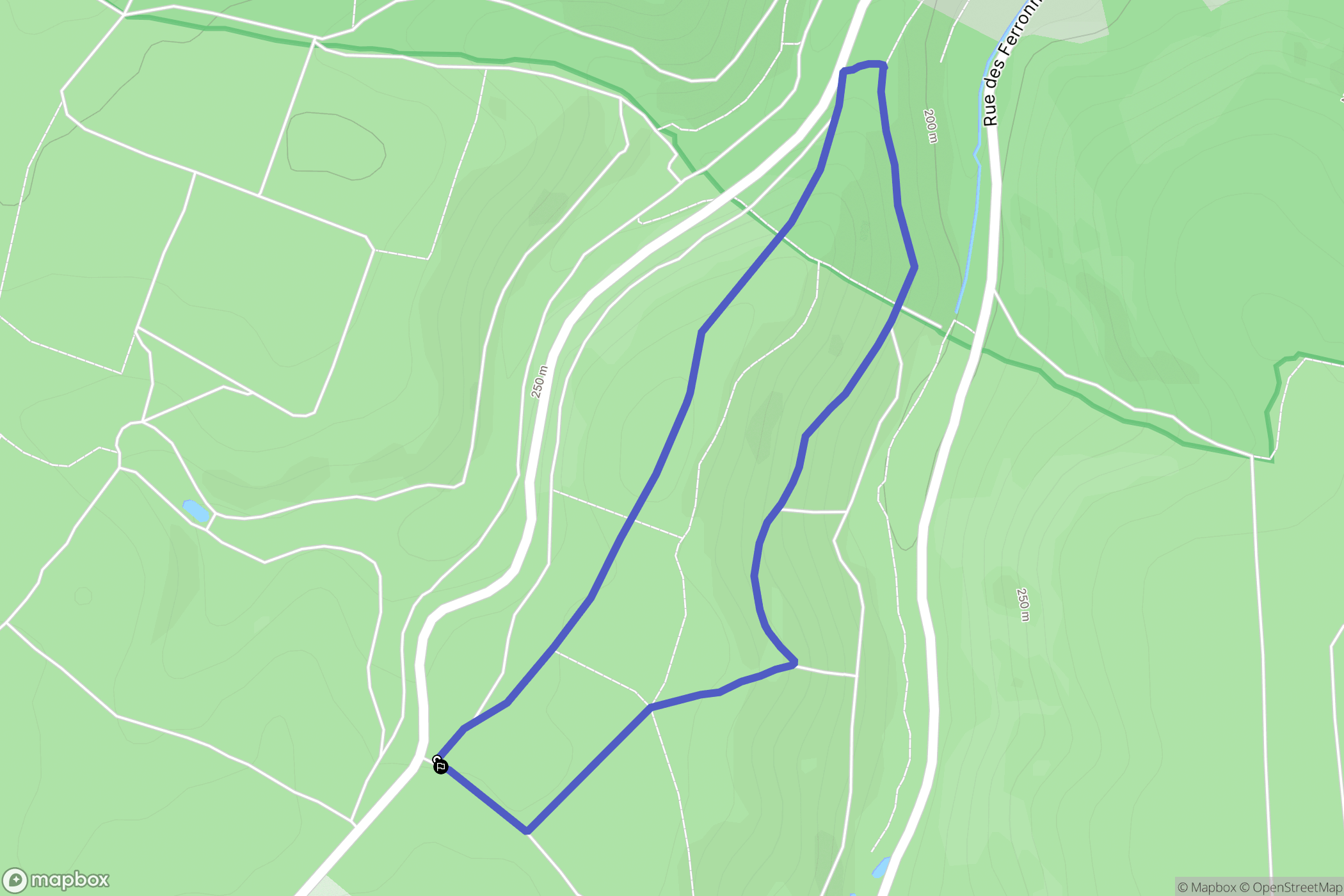 Aiglemont : carte du parcours de randonnée - France