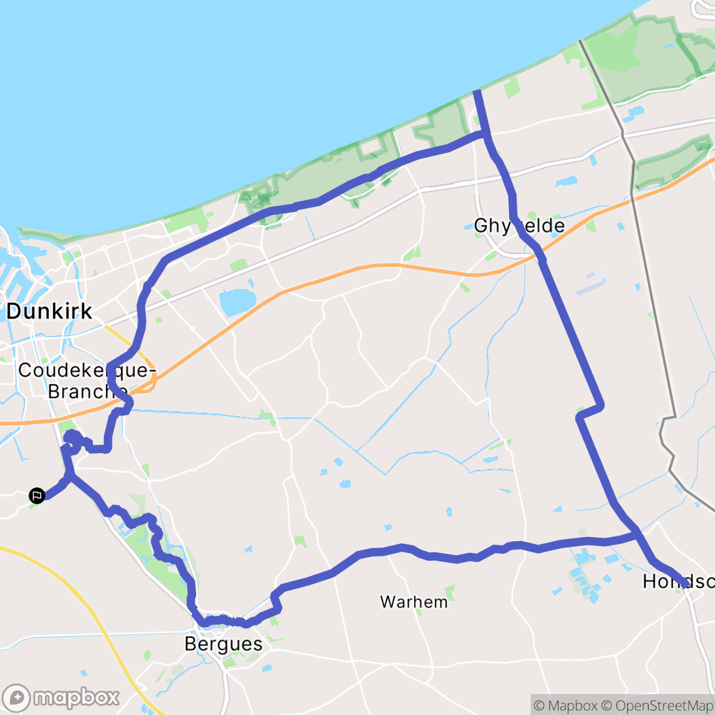 Cappelle-la-Grande : carte du parcours de randonnée - France