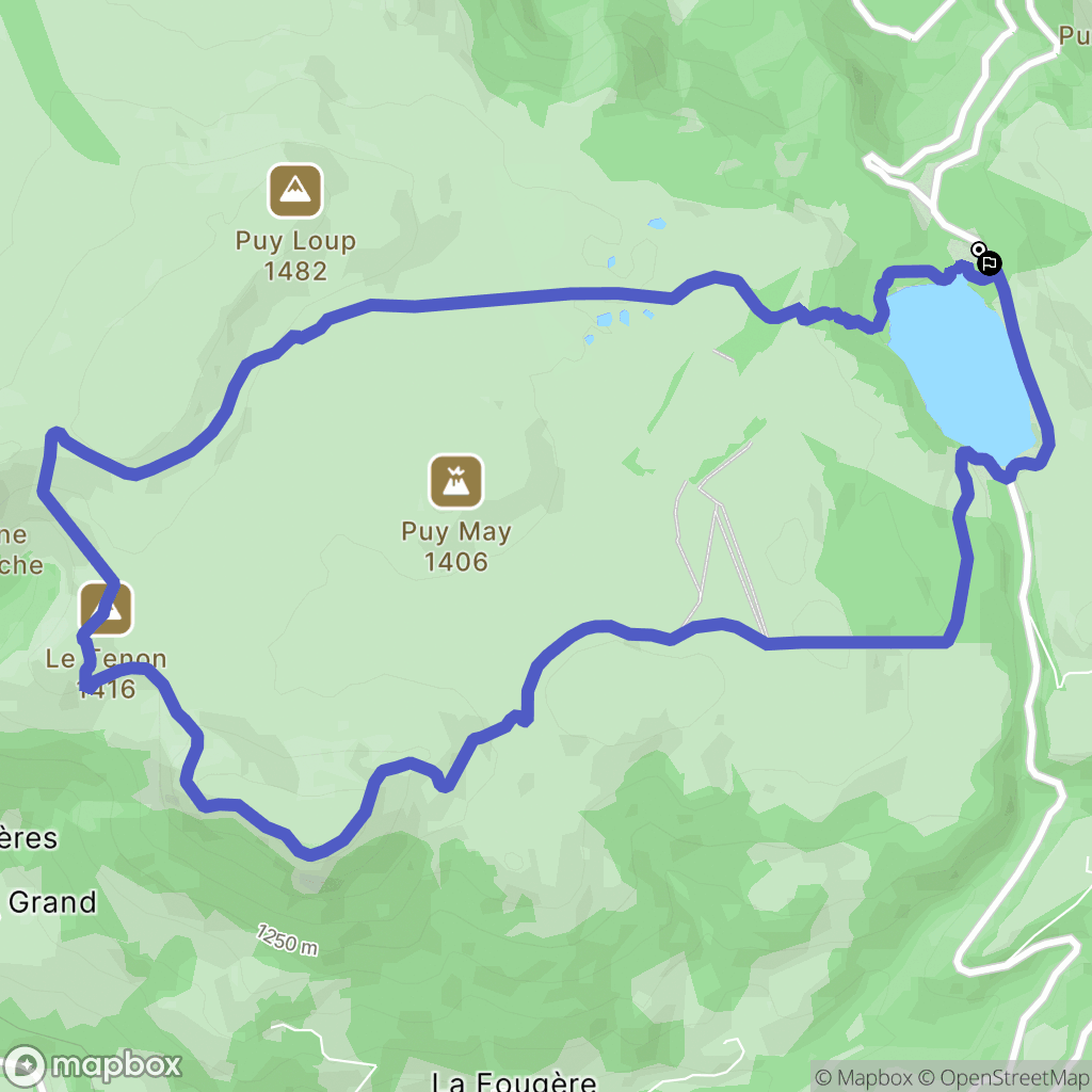 Orcival : carte du parcours de randonnée - France