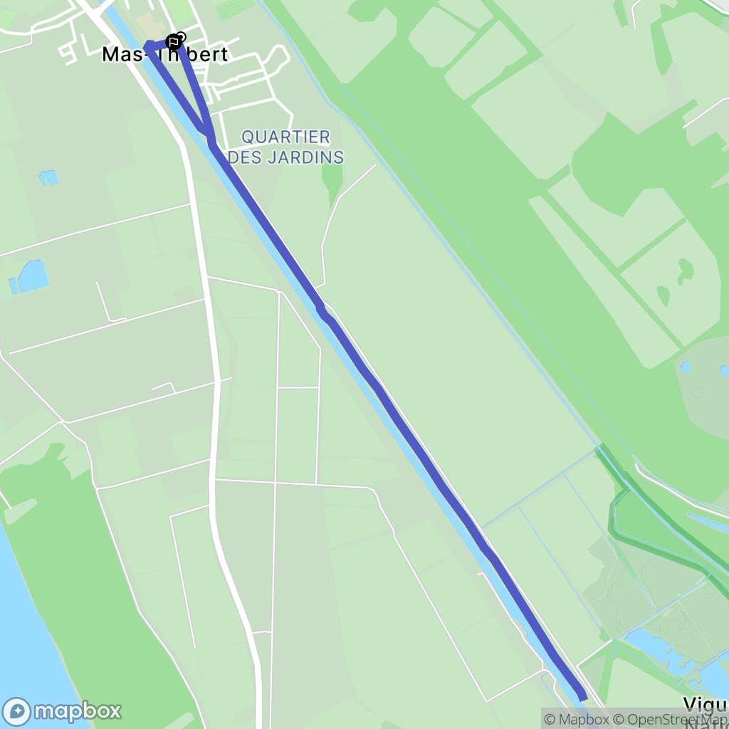 Arles : carte du parcours de randonnée - France