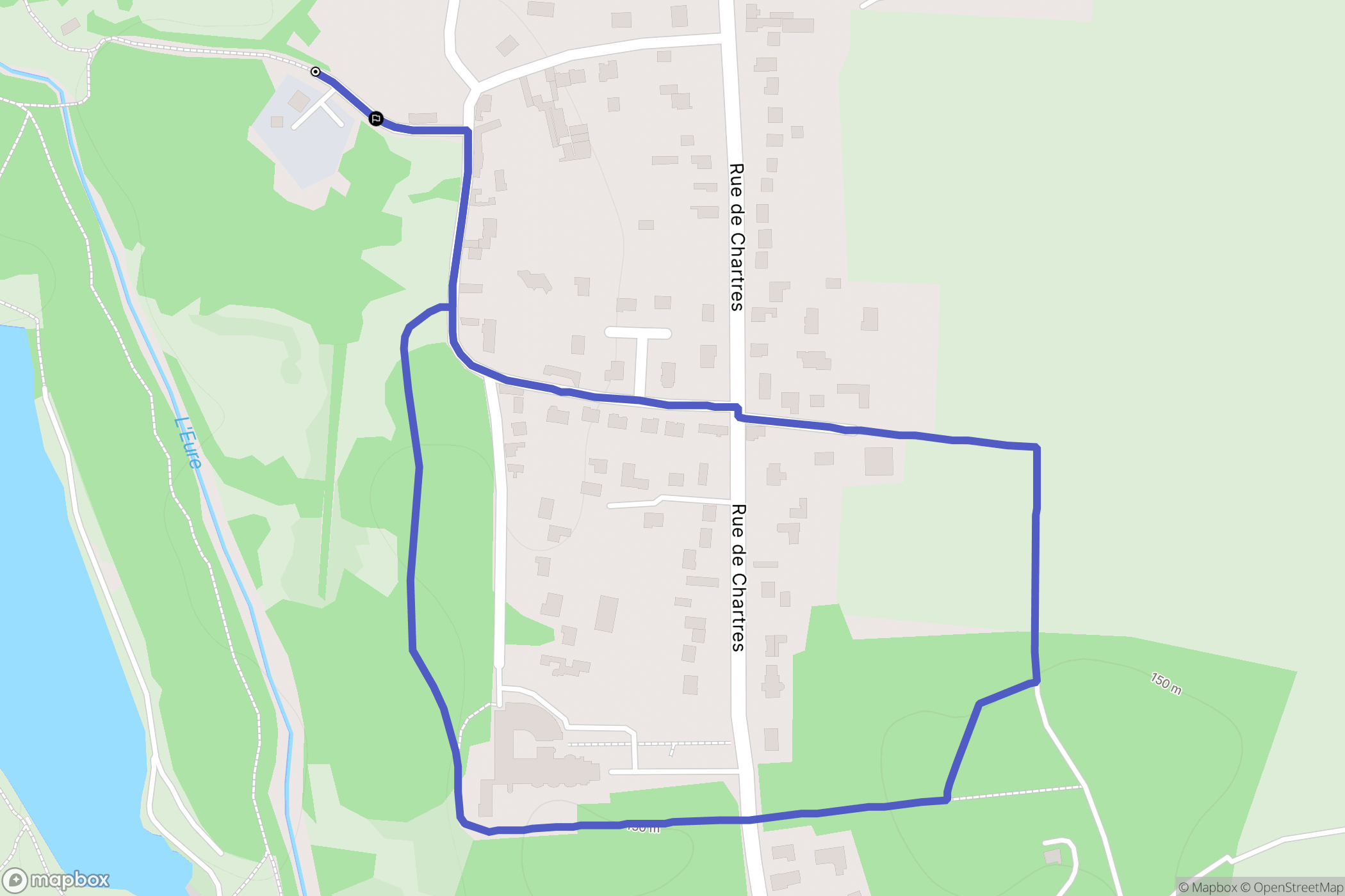 Morancez : carte du parcours de randonnée - France