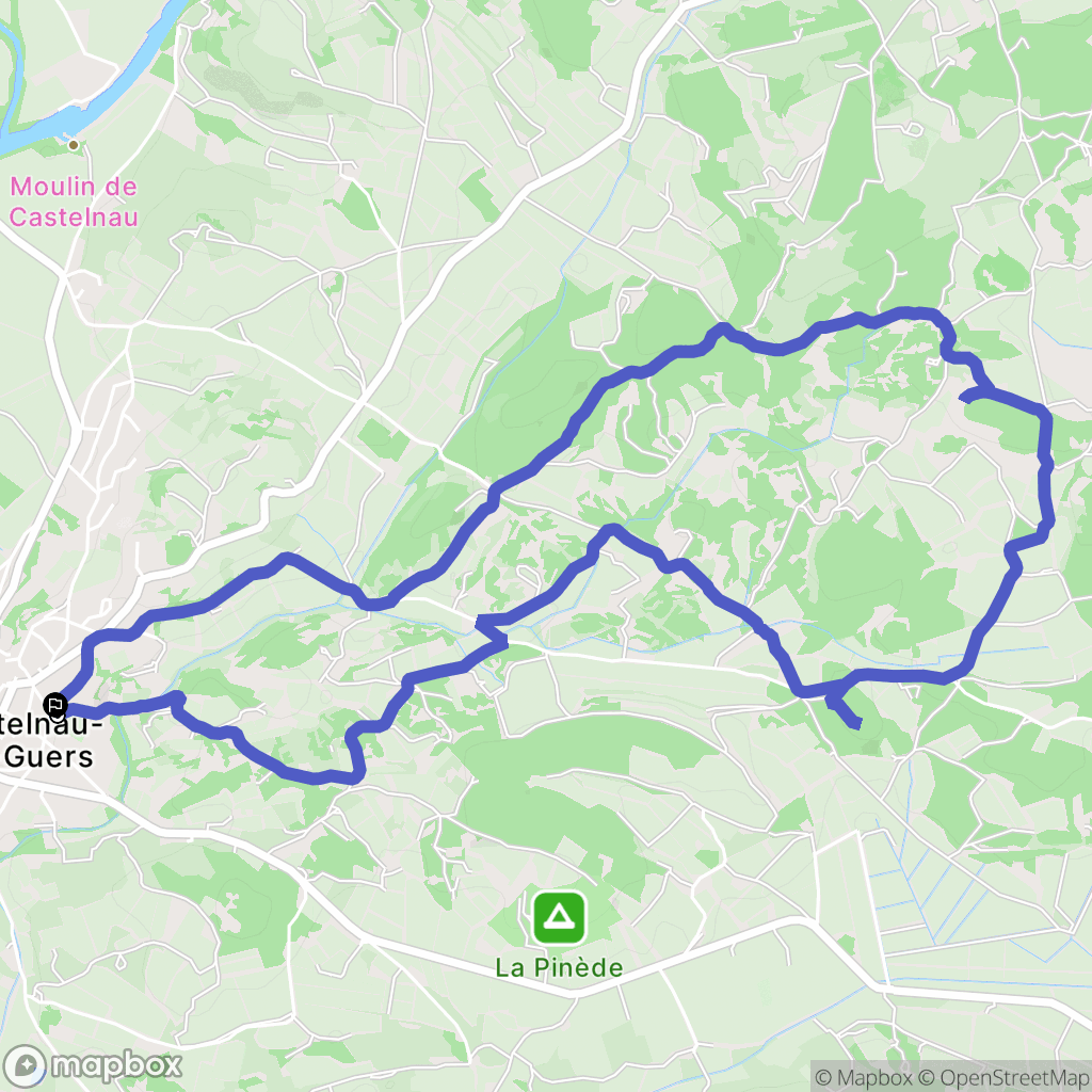 Castelnau-de-Guers : carte du parcours de randonnée - France