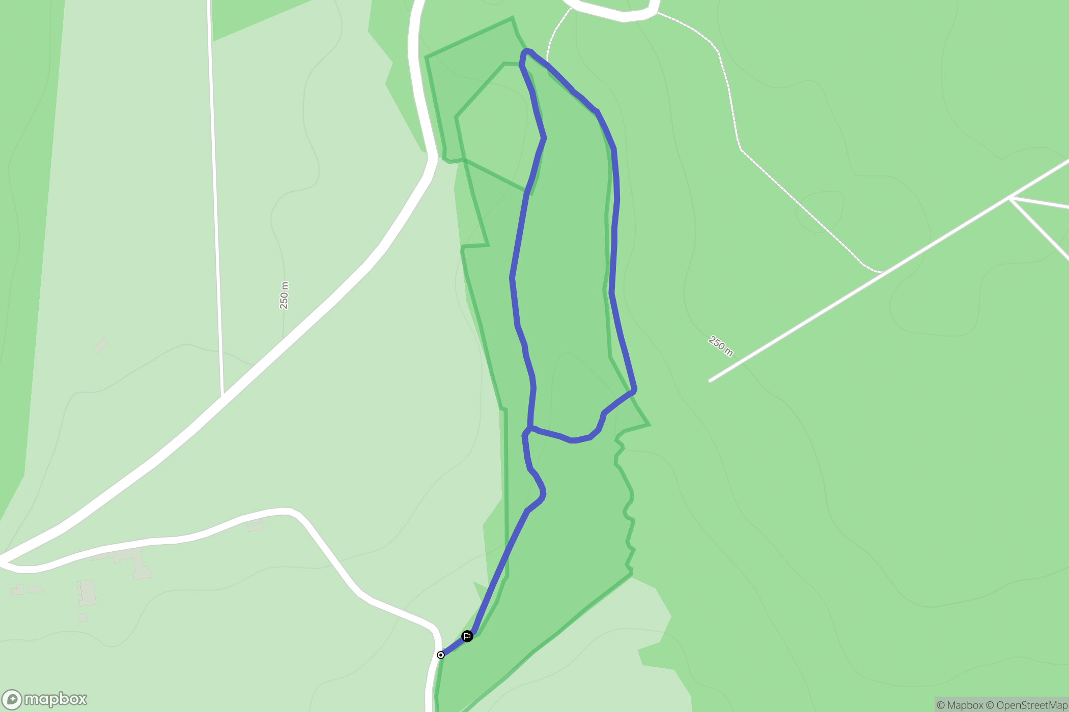 Manou : carte du parcours de randonnée - France