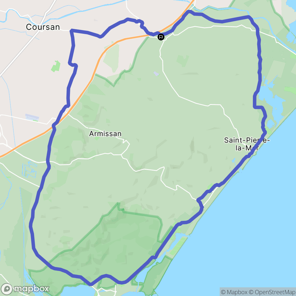 Fleury : carte du parcours de randonnée - France