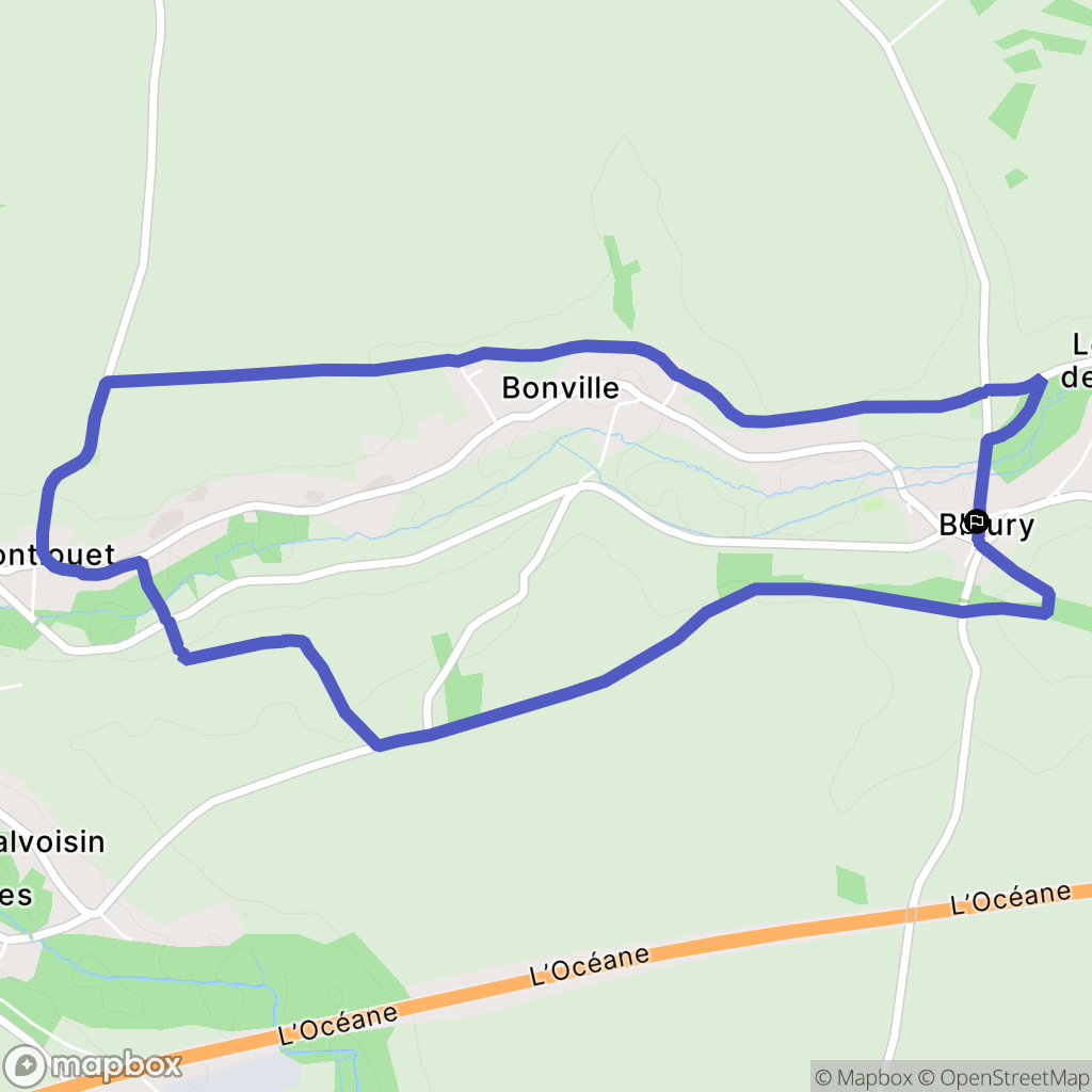 Auneau-Bleury-Saint-Symphorien : carte du parcours de randonnée - France