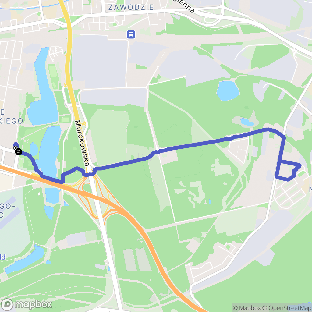 Katowice: mapa trasy - Poland