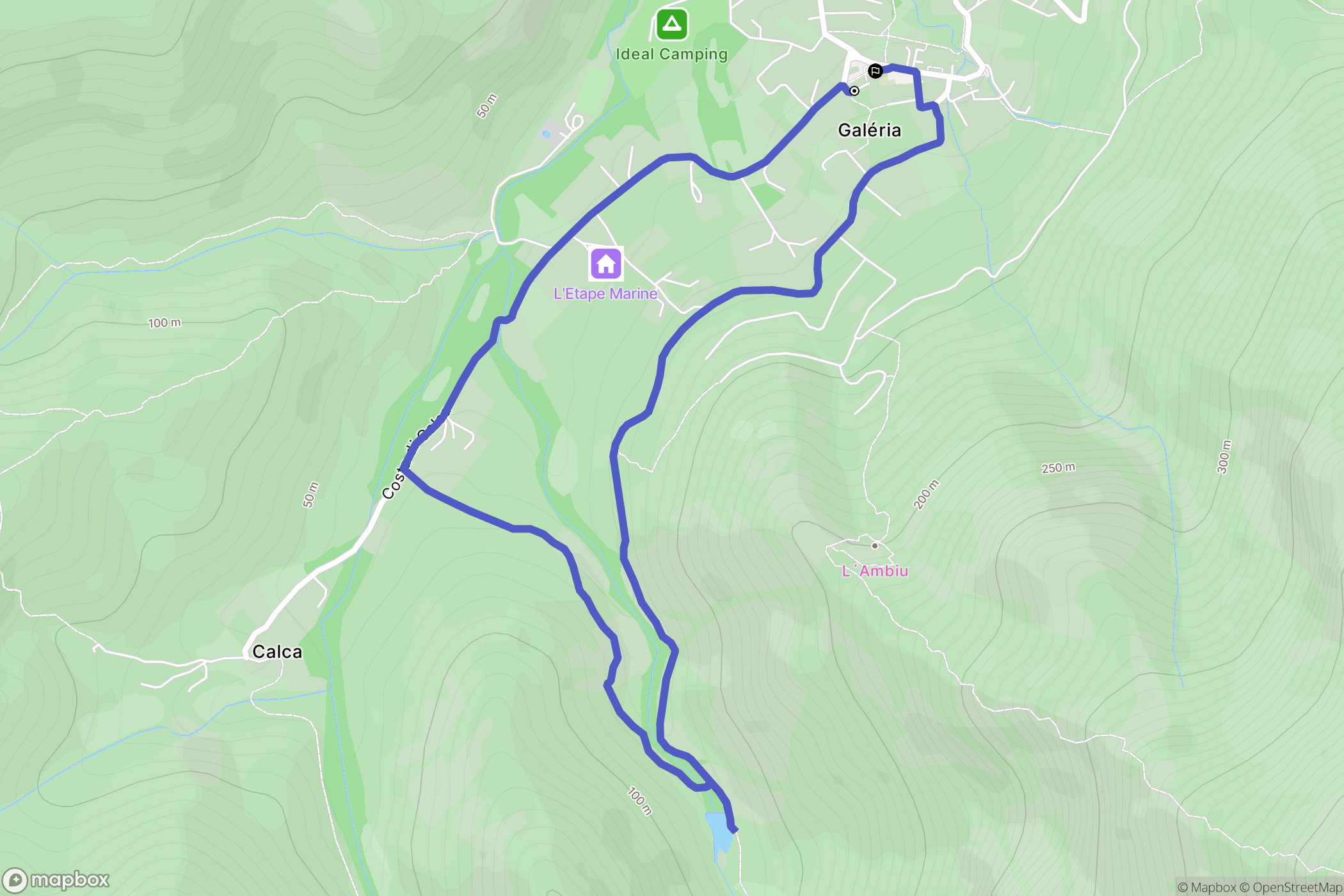 Galéria : carte du parcours de randonnée - France