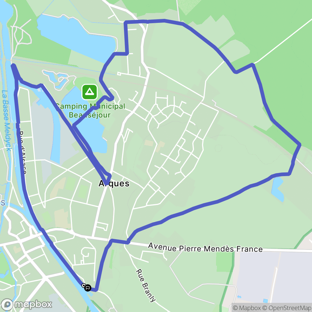 Arques : carte du parcours de randonnée - France