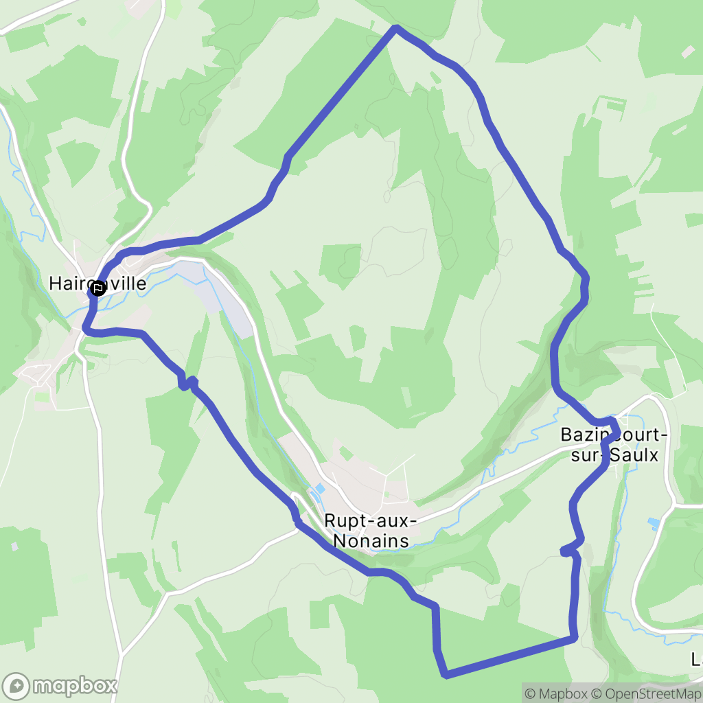Haironville : carte du parcours de randonnée - France