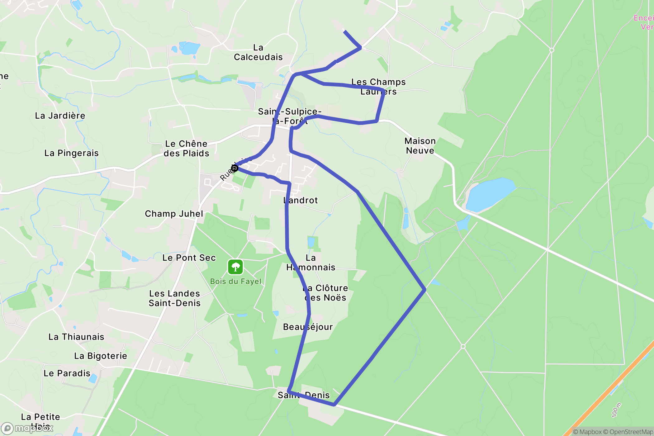 Chasné-sur-Illet : carte du parcours de randonnée - France