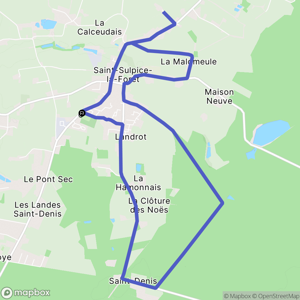Chasné-sur-Illet : carte du parcours de randonnée - France