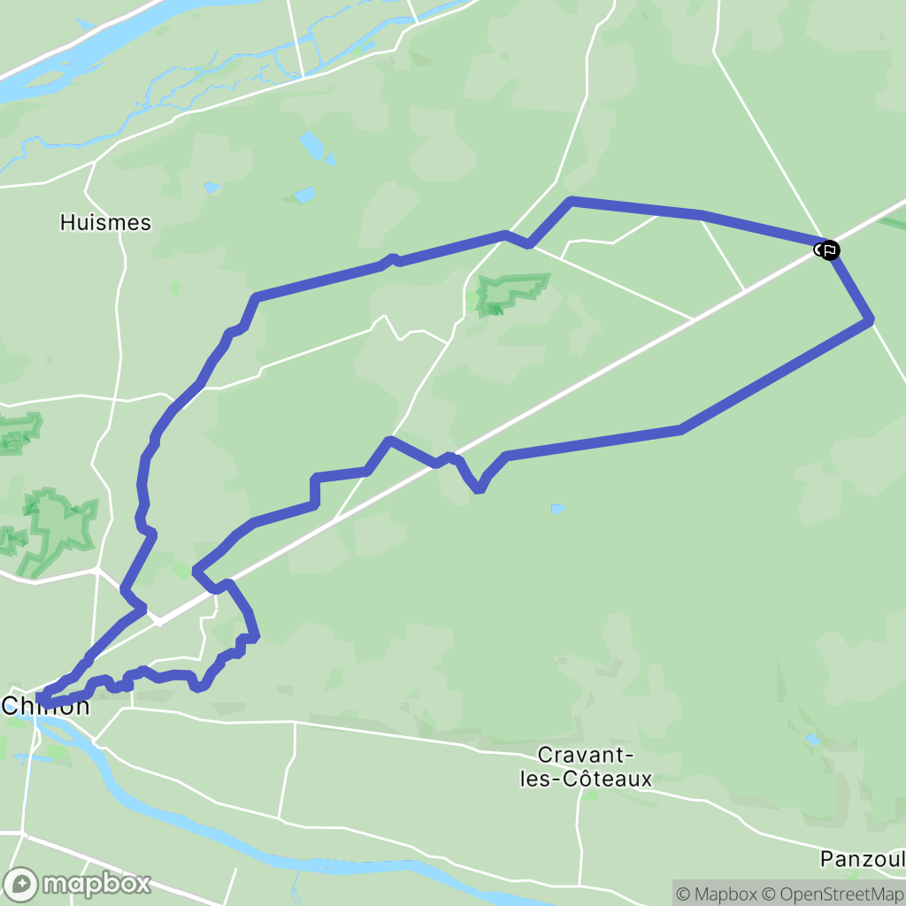Cheillé : carte du parcours de randonnée - France