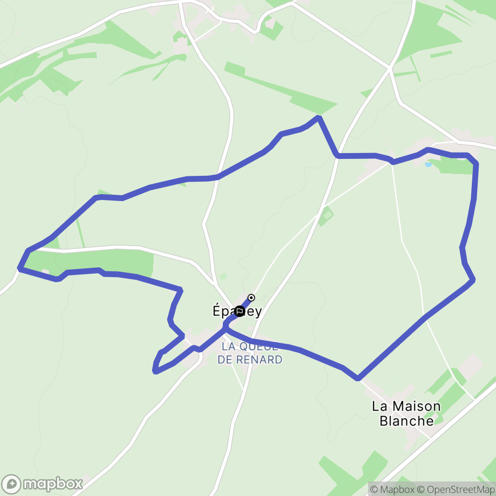 Épaney : carte du parcours de randonnée - France