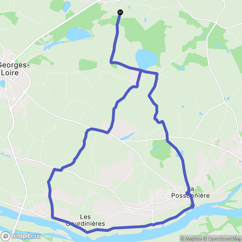 Saint-Martin-du-Fouilloux : carte du parcours de randonnée - France