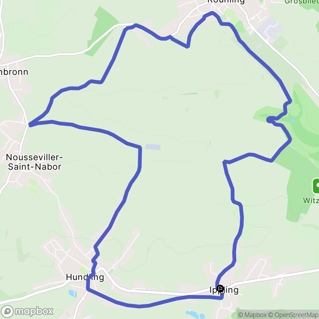 Ippling : carte du parcours de randonnée - France