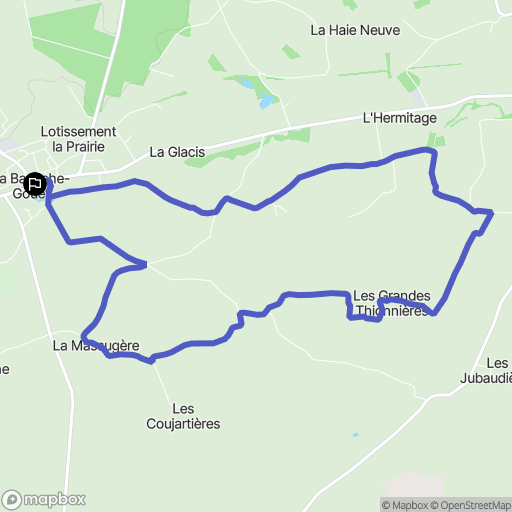 La Bazoche-Gouet : carte du parcours de randonnée - France