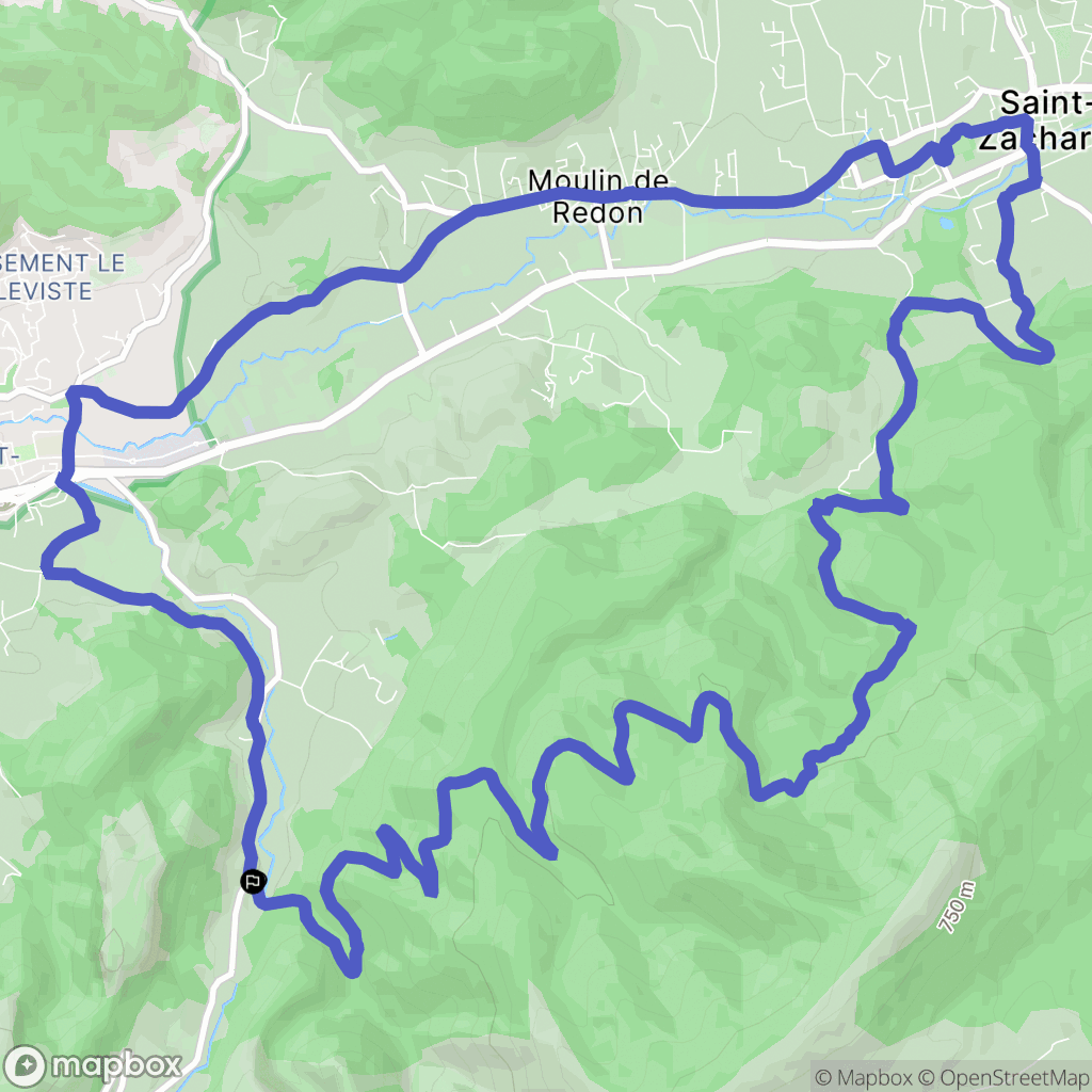 Auriol : carte du parcours de randonnée - France
