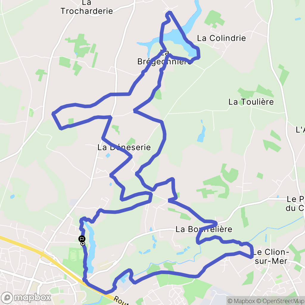 Pornic : carte du parcours de randonnée - France