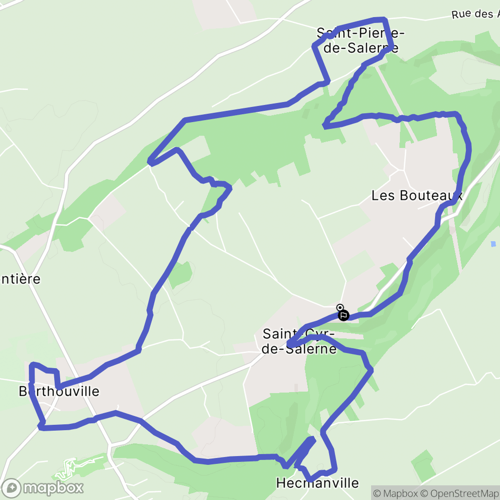 Saint-Cyr-de-Salerne : carte du parcours de randonnée - France