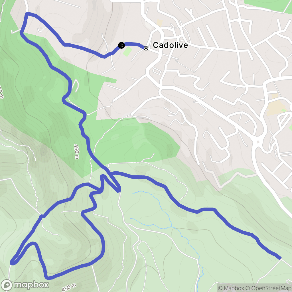 Cadolive : carte du parcours de randonnée - France