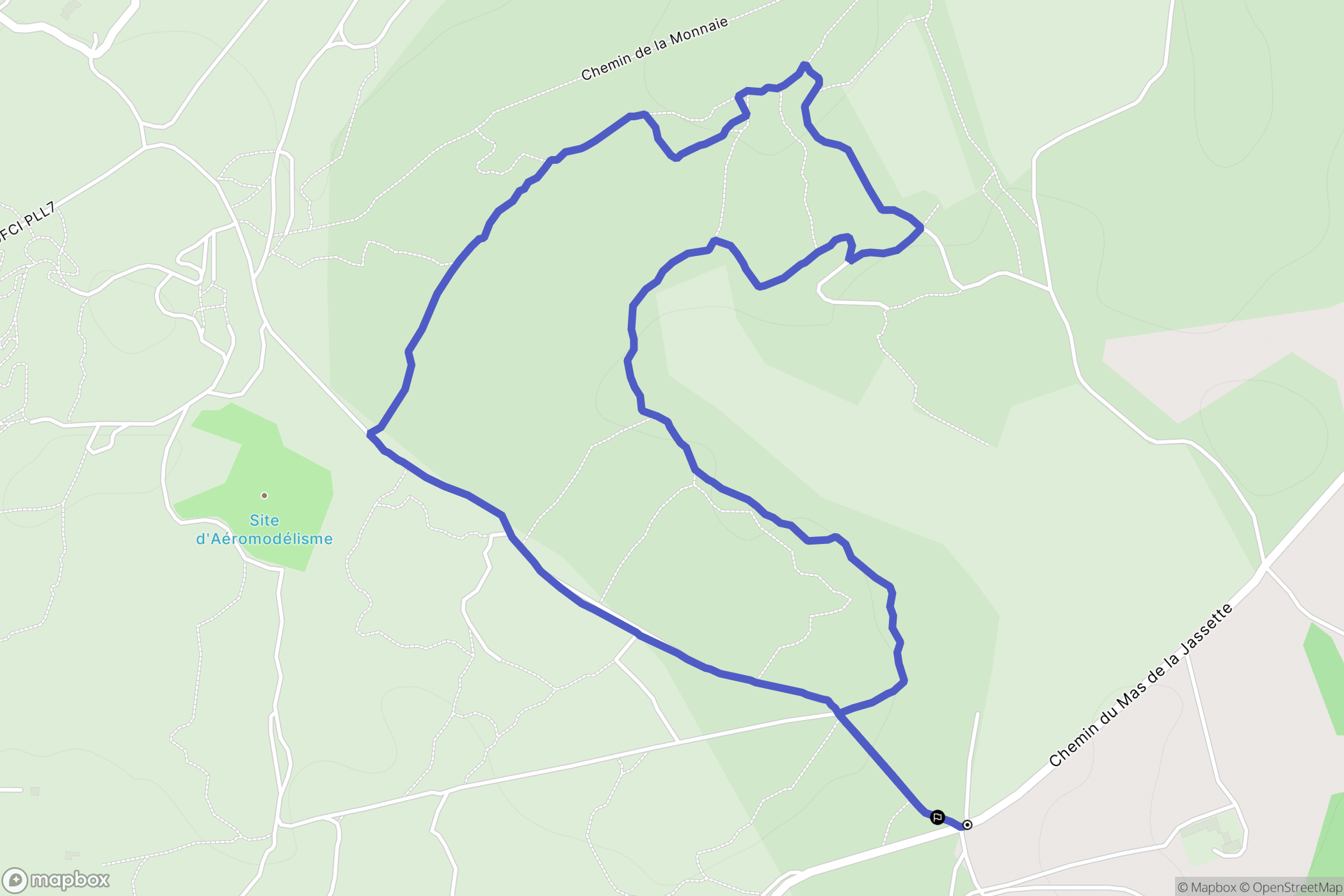 Lunel : carte du parcours de randonnée - France