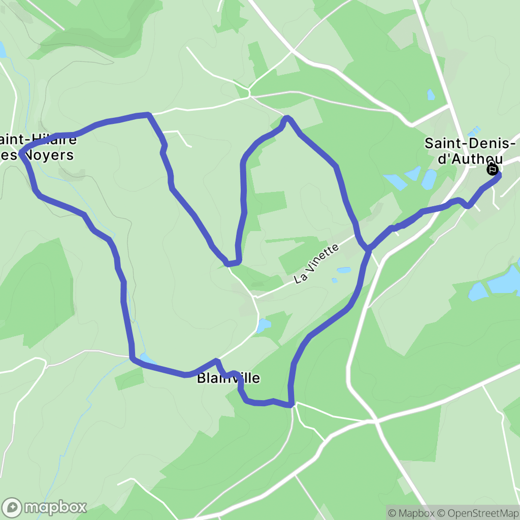 Saintigny : carte du parcours de randonnée - France