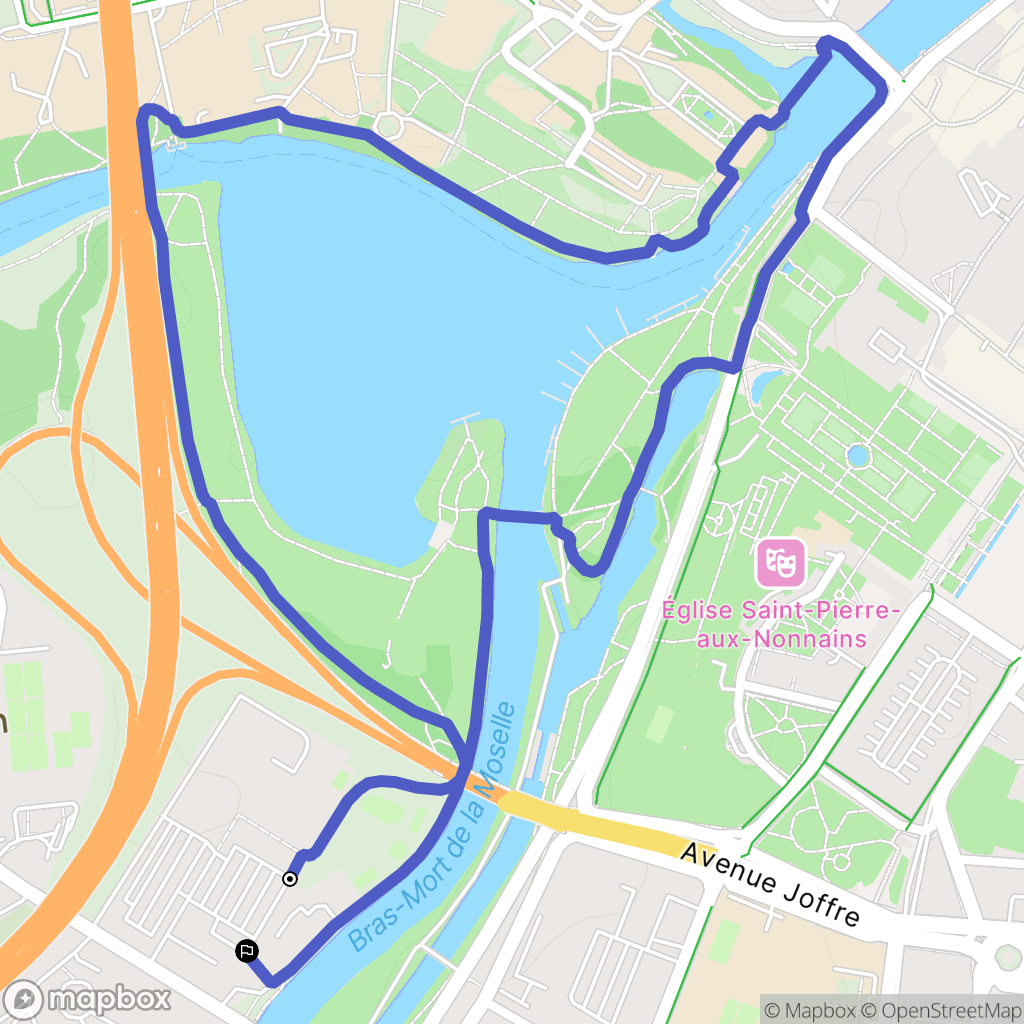 Longeville-lès-Metz : carte du parcours de randonnée - France