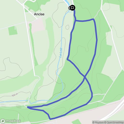 Cloyes-les-Trois-Rivières : carte du parcours de randonnée - France