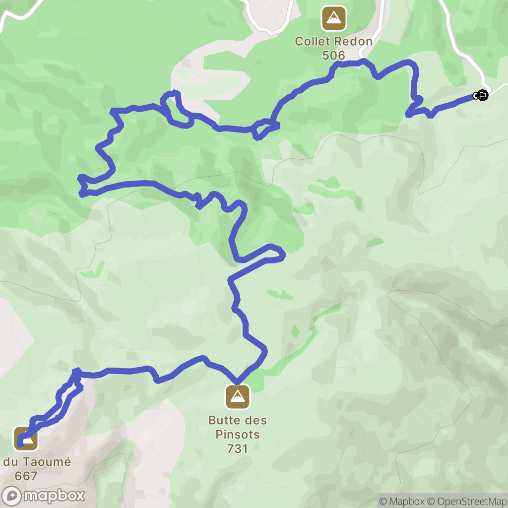 Peypin : carte du parcours de randonnée - France