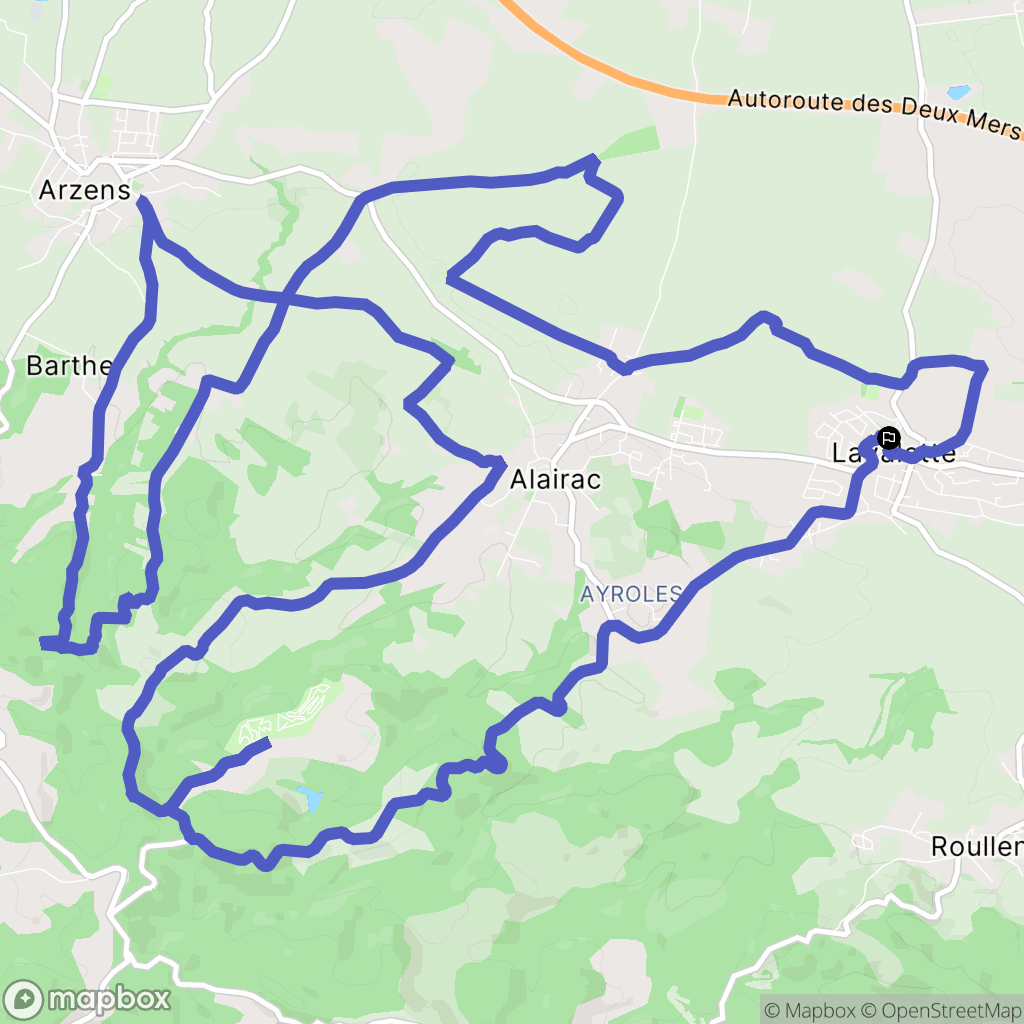 Lavalette : carte du parcours de randonnée - France