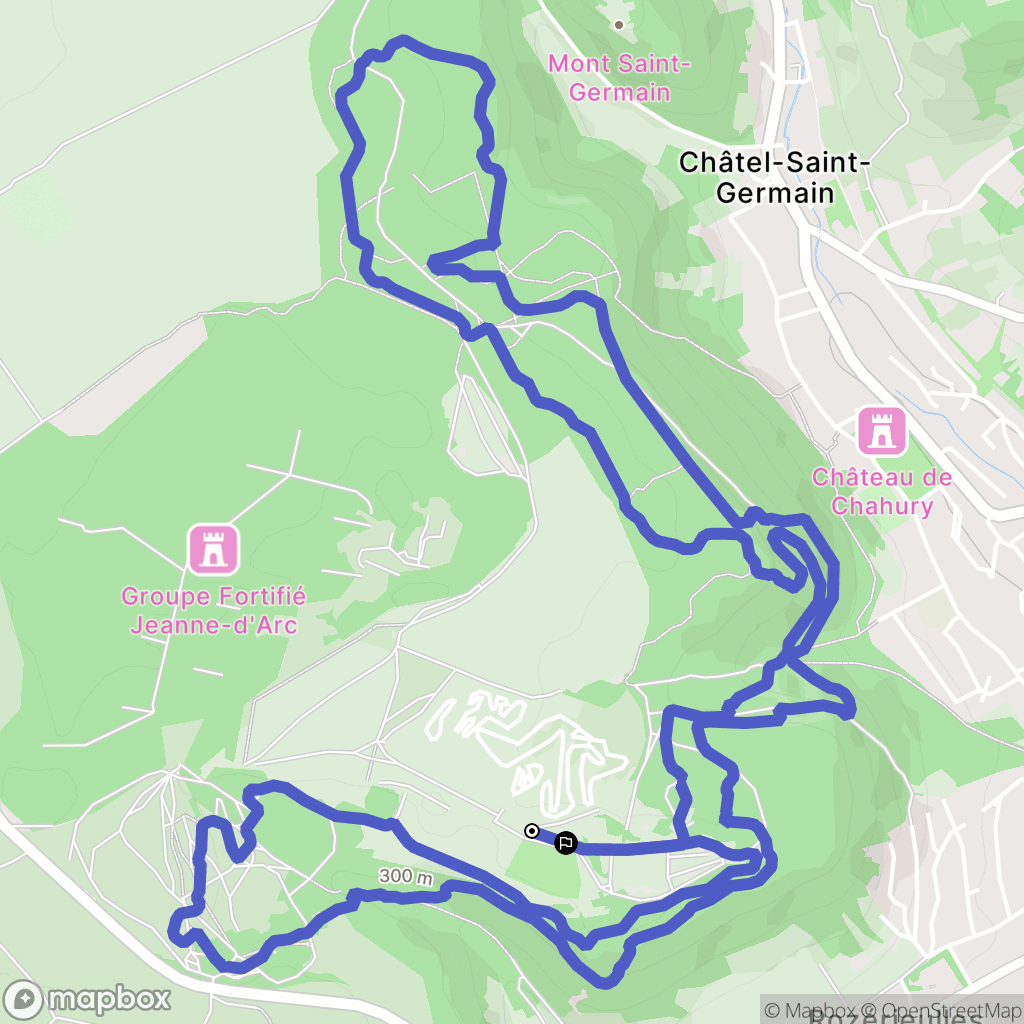 Rozérieulles : carte du parcours de randonnée - France