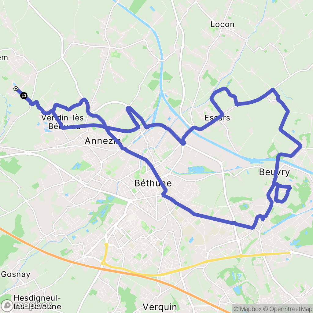 Gonnehem : carte du parcours de randonnée - France