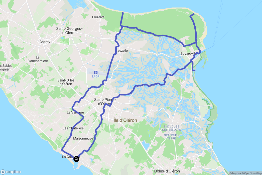 Saint-Pierre-d'Oléron : carte du parcours de randonnée - France