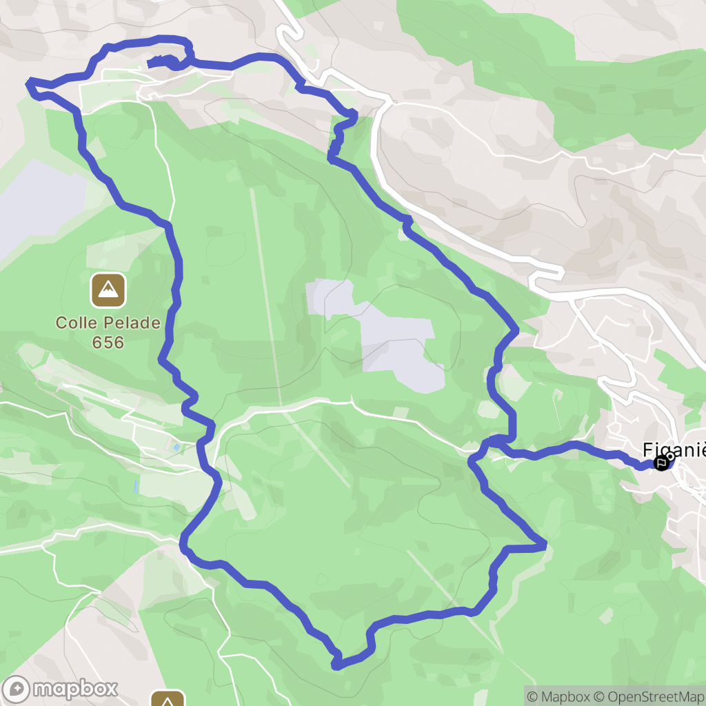 Figanières : carte du parcours de randonnée - France